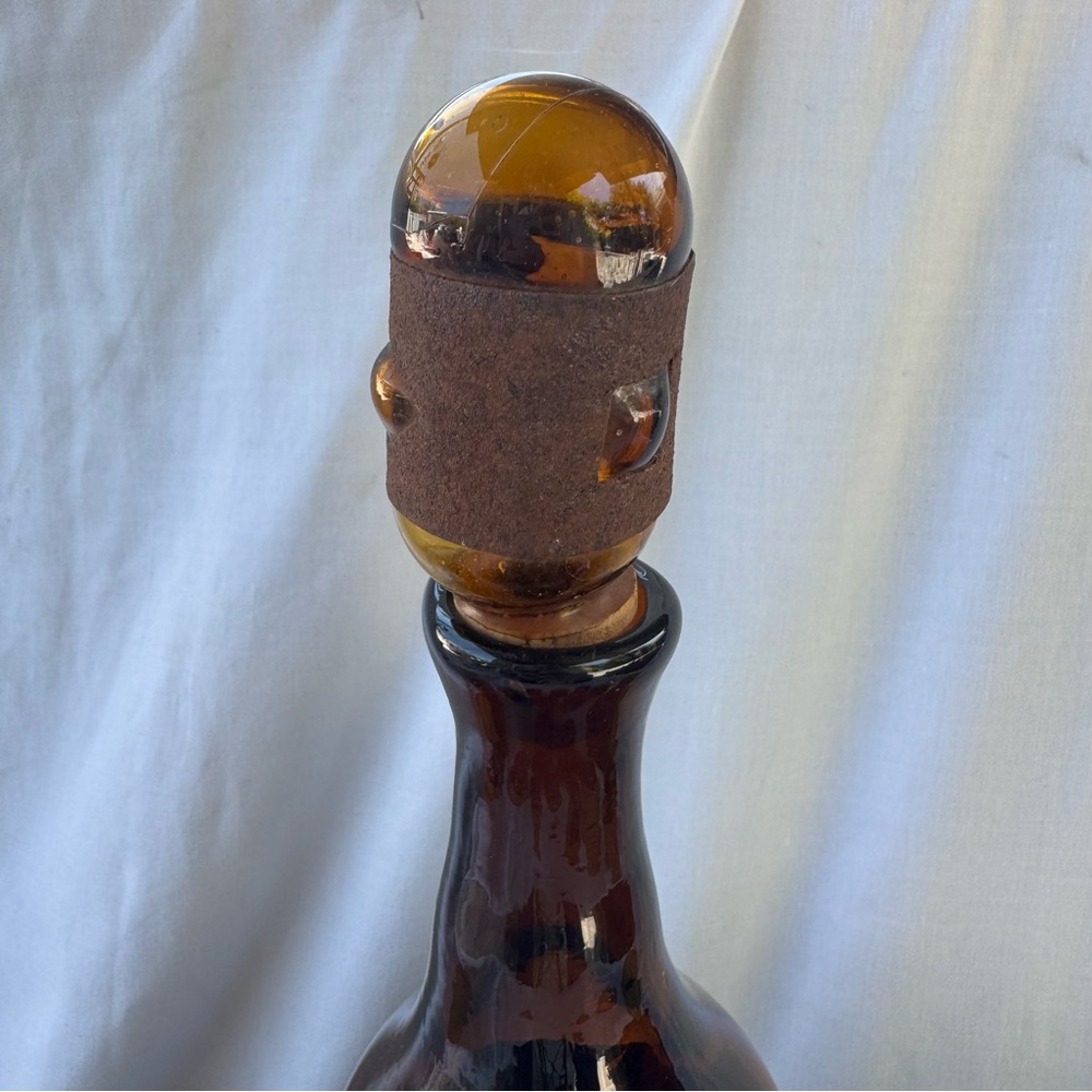 VINTAGE BRUTALIST FELIPE DERFLINGHER IMPRISONED GLASS DECANTER & GLASSES 12PCSET - Picture 6 of 13